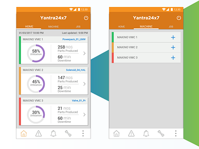 Yantra Machine Status App