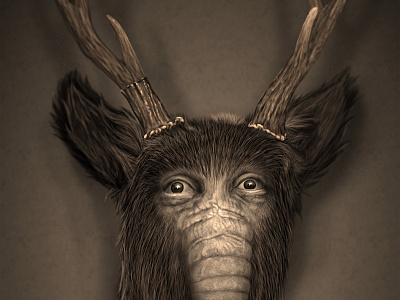 Hunting Trophy - Digital Painting affinity designer arte digital art horror raster brushes