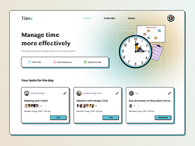 Time Management app branding design desktop illustration logo productdesign time timemanagement ui uiuxdesign ux vector websitedesign