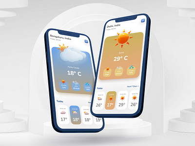 Weather App 3d analysis app appdesihn creative creativedesign design forecast forhire idea mobiledesign productdesign ui uiuxdesign ux uxresearch visualdesign weatherapp weatherappidea widgets