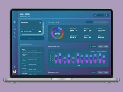 Personal Finance Dashboard dashboard dashboardwebsite design finance finance dashboard mobiledesign personalfinance productdesign ui uiuxdesign ux websitedesign