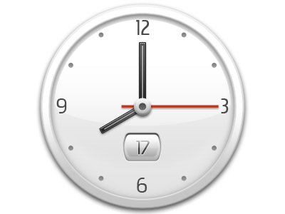 White Clock icon icons