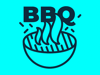 BBQ Time! bbq fire food icon illustration park summer