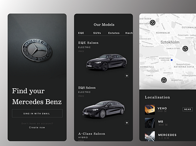 Premium car app app branding car design ui