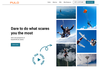 Skydiving in Rio de Janeiro website app components design extrem sport illustration product design skydiving sport ui website