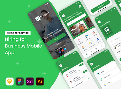 Hiring for Business Mobile App app branding design graphic design illustration logo typography ui ux vector