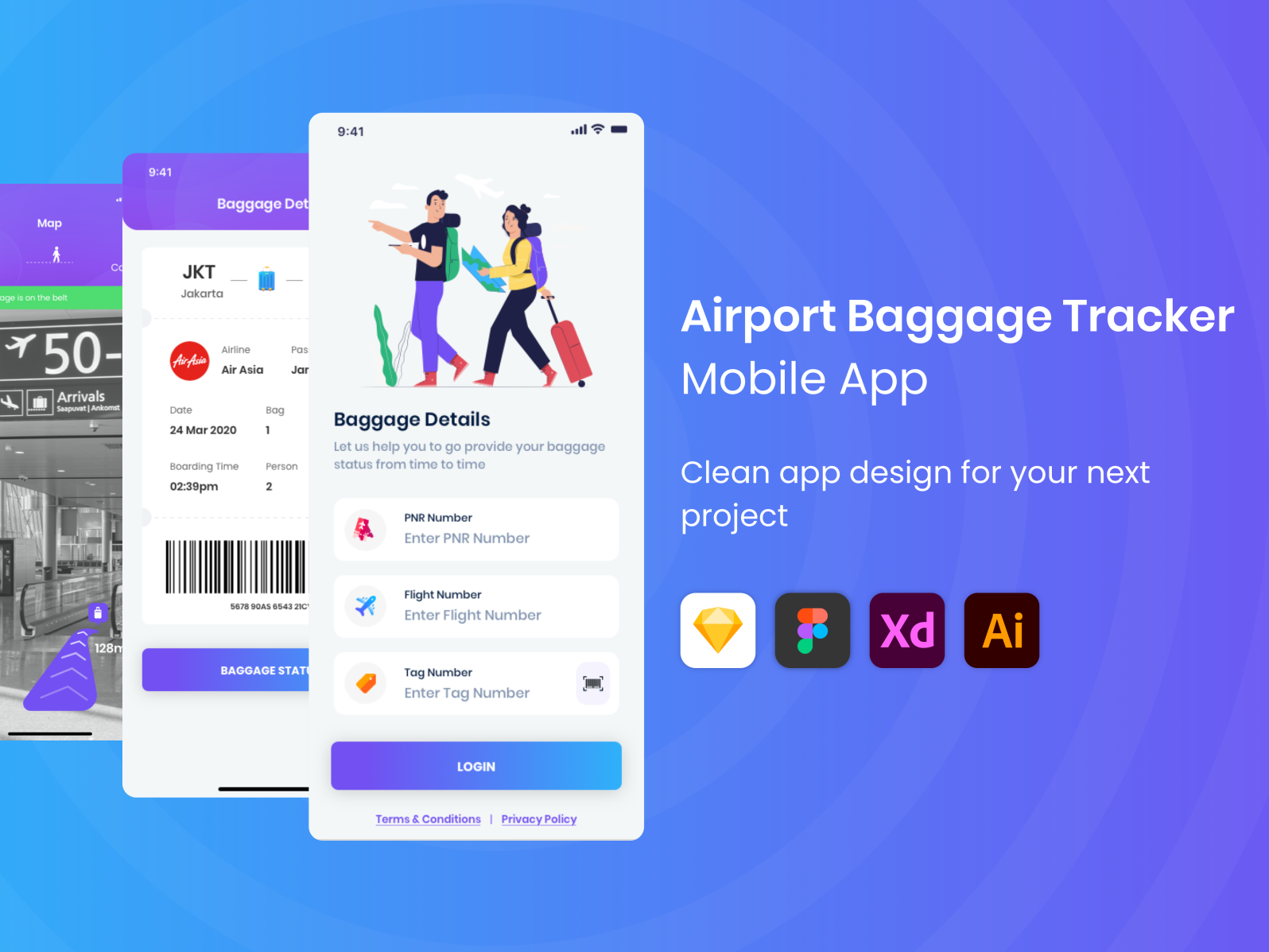 Airport Baggage Tracker App by Aerik Singla on Dribbble