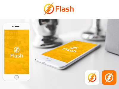 Flash Logo app branding design graphic design illustration logo typography ui ux vector