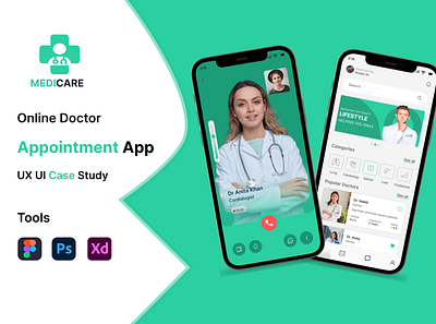 Online Doctor Appointment App app design doctor experience graphic design mobile app ui user interface