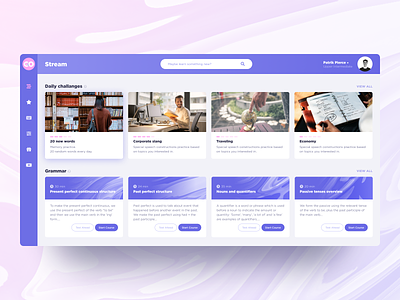 Learning platform concept concept courses figma purple studying ui ux web app design