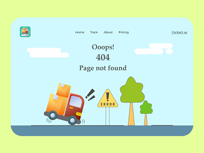 404 - page not found design logo ui