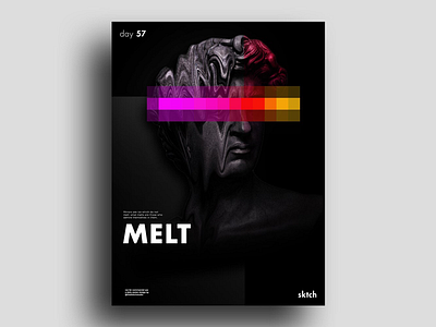 Melts daily graphic design poster