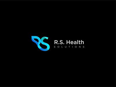 Health solutions blue green health logo rs