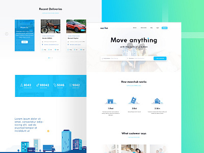 Shipment - Landing page website debuts design landingpage popular shots uiux web