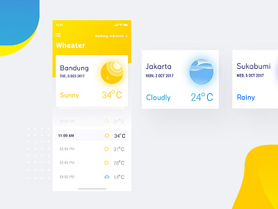 Iphone x - Weather app app clean design experience interface light minimal mobile prototype ui ux workflow