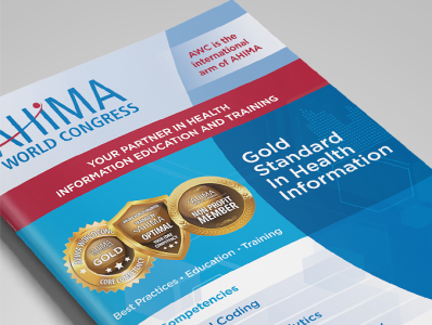 Brochure design for AHIMA World Congress branding brochure design event branding