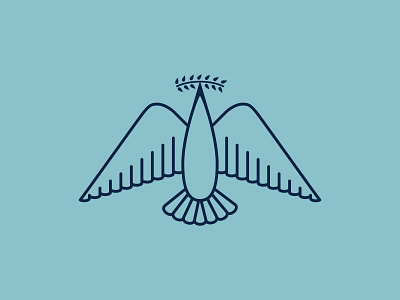 Logo for Victory Festival bird christianity god olive branch victory