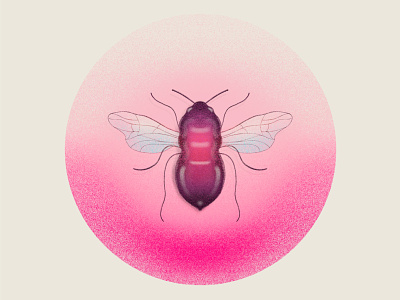 Alien Bee abstract alien bee bug bumble illustrator insect pink procreate