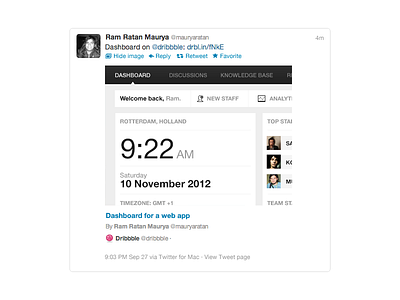 Dribble Twitter Photo Card dribbble free time idea twitter