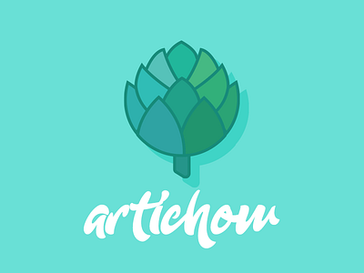 Artichow artichoke artichow blue flatdesign green illustration vegan
