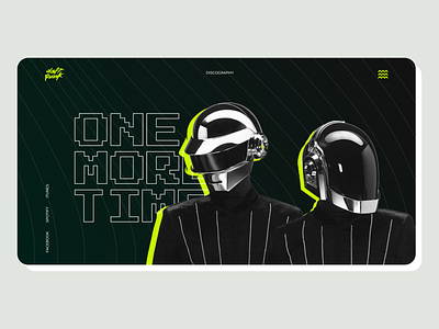Daft Punk Website Concept graphic design landing page ui веб дизайн дизайн