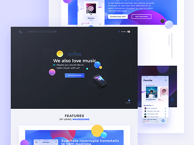 🎶 Music app website by Maciej Kałaska on Dribbble