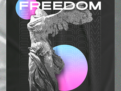 Freedom ✨ art composition disturb geometric gradient illustration kinetictypography nike noise photoshop