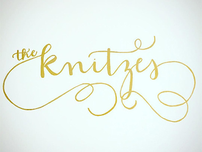 The Knitzes hand lettering modern calligraphy