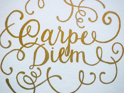 Carpe Diem hand lettering modern calligraphy