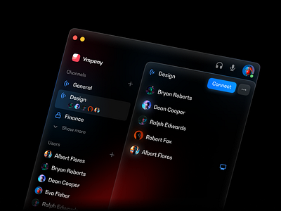 Desktop Communication App UI Concept