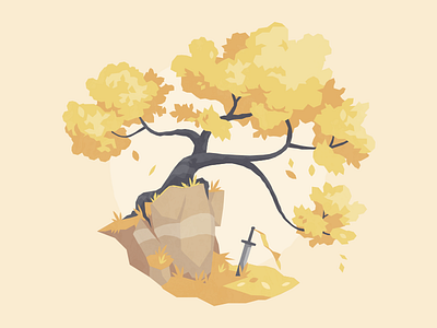 Tree 02 illustration study vector