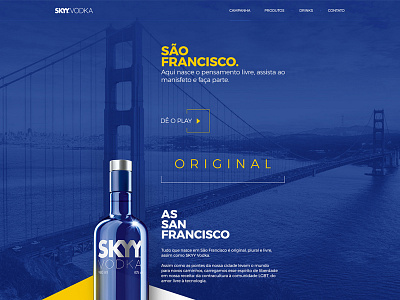 Skyy Vodka behance design dribbble flat graphic ui uidesign userinterface ux webdesign
