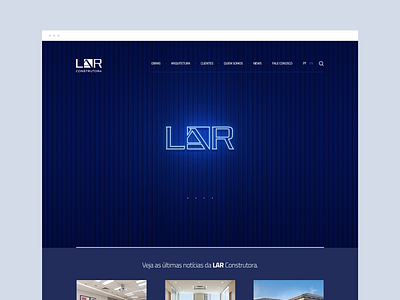 Lar - Construtora behance dailyinspiration design dibbble dribbble flat interface layout ui ux ux ui design web web design webdesign