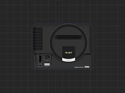 Sega Mega Drive Illustration illustration mega drive mega drive 1 mega drive illustration megadrive sega sega genesis sega mega drive