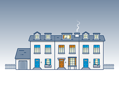 Terrace Houses Illustration
