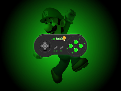 Luigi's Mansion Custom SNES Controller