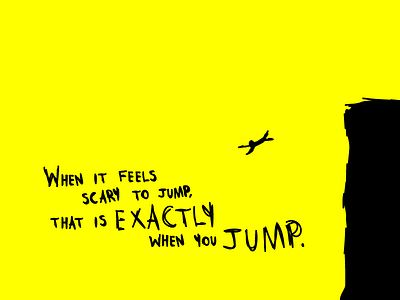 When It Feels Scary To Jump a most violent year cliff drawing film quote jump quote sketch sketchy