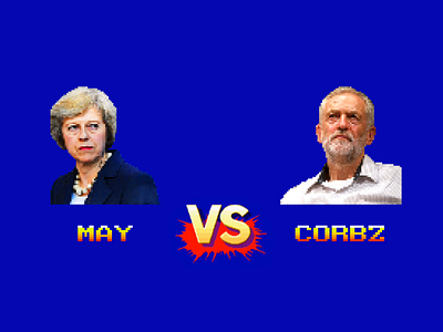 Theresa May vs Jeremy Corbyn (Street Fighter) 16 bit election jeremy corbyn pixel art prime minister street fighter theresa may versus vs