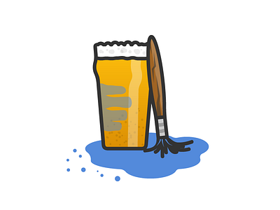 Arts & Craft arts and craft arts and craft beer beer craft beer illustration paint brush pint