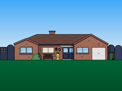 Mum & Dad's House flat home house illustration illustrator