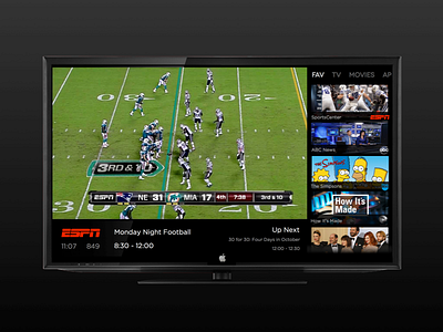 Apple TV Mockup channel design guide interface mockup tv ui