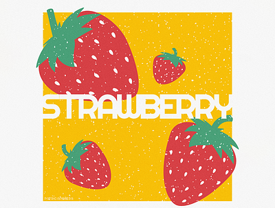 Strawberry design food food art fruits illustration typography vector vector art