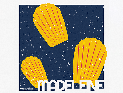 Madeleine design food food art illustration madeleine typography vector vector art