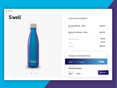 Daily UI 002 check out concept conceptdesign dailyui dailyui002 dailyuichallenge design ecommerce interface interface design payment payment form purchase ui web design