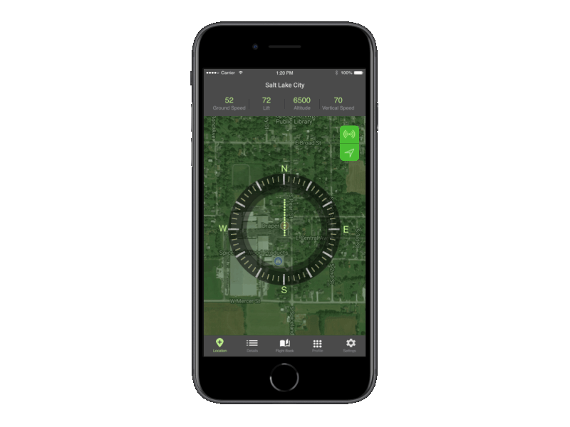 Flight instrument - compass + flight log