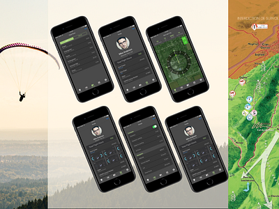 Paragliding - flight tracker app ui ux