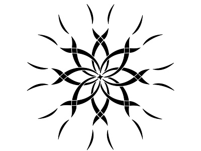 Espiraflor design flower logo spiral tribal
