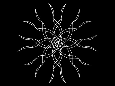 Espiraflor - Negativo design flower logo spiral tribal