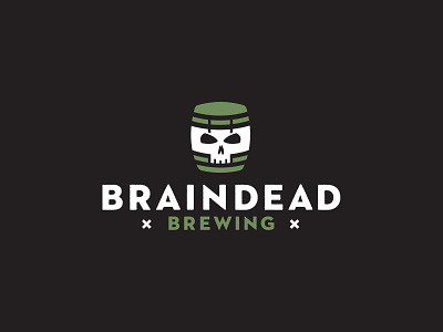 Braindead Brewing brand branding brewery brewery branding brewery logo dead logo logo skull skull logo