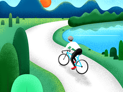 Trail Biking illustration